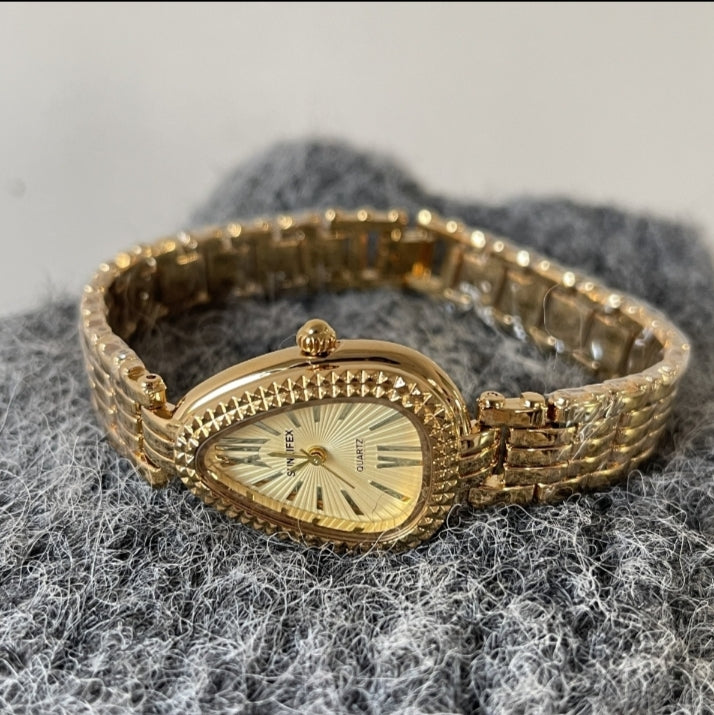 Premium Gold Steel Women's Luxury Watch