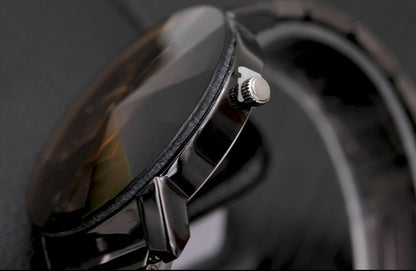 Premium Compass Gear Turntable Steel Couple Watch