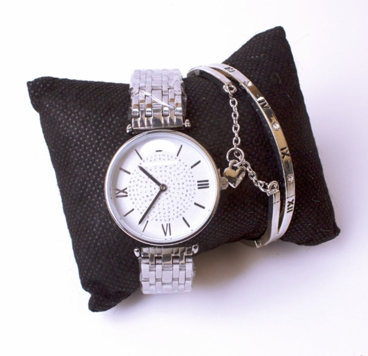 Luxury Gypsophila Women's Watch & Bracelet Set