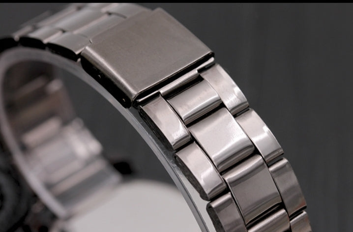 Premium Compass Gear Turntable Steel Couple Watch